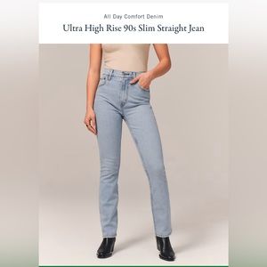 ABERCROMBIE The 90’s Slim Straight Ultra High Rise